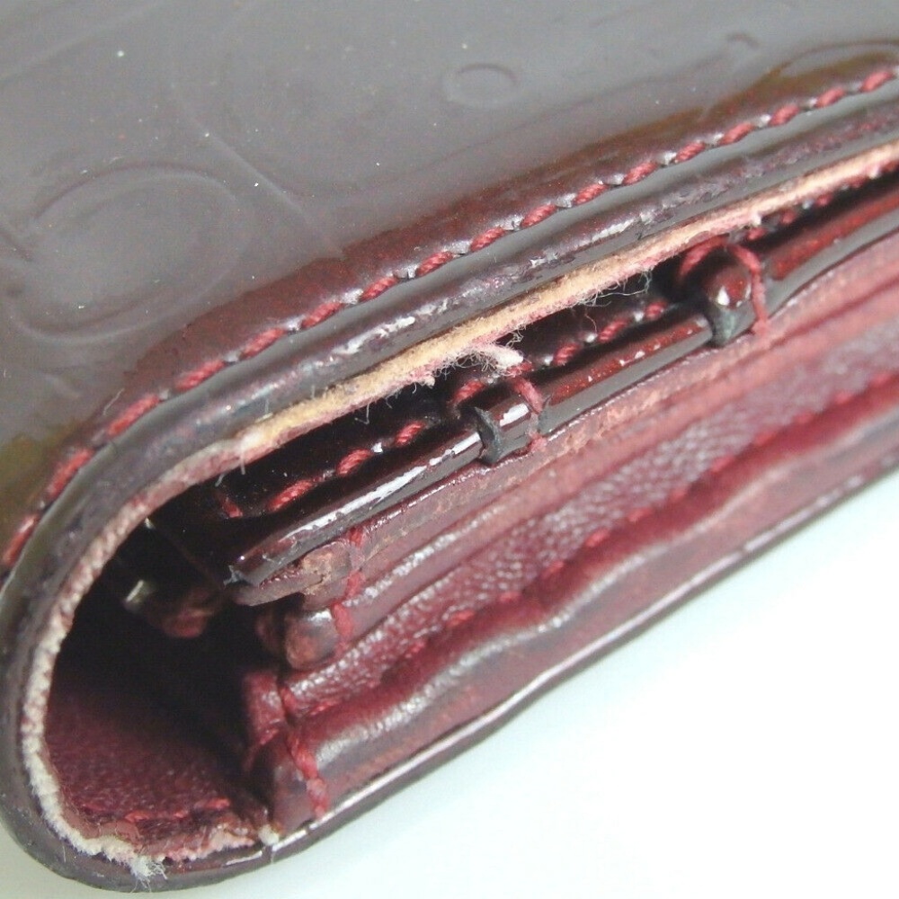 Christian Dior trot Patent leather Bordeaux Wallet - Picture 4 of 7